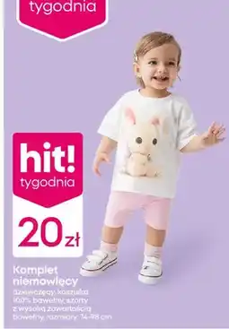 Pepco Komplet niemowlęcy dziewczęcy: szorty i koszulka z bawełny oferta