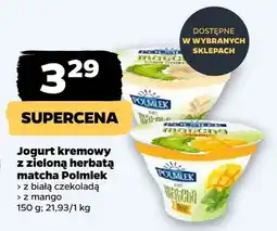 Netto Jogurt kremowy z zieloną herbatą matcha z białą czekoladą, z mango oferta