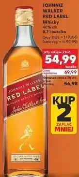 Kaufland JOHNNIE WALKER RED LABEL Whisky 40% alk. 0,7 l butelka oferta