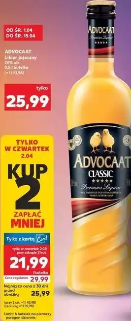Kaufland ADVOCAAT Likier jajeczny oferta