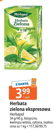 E.Leclerc Herbata zielona z maliną Herbapol oferta
