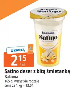 E.Leclerc Deser waniliowy z bitą śmietaną Bakoma Satino oferta