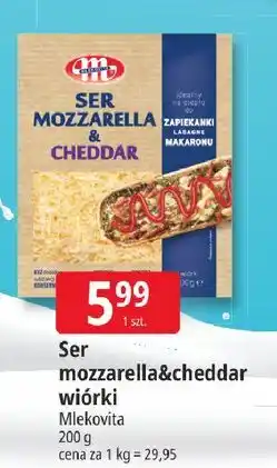 E.Leclerc Ser mozzarella & cheddar wiórki Mlekovita oferta