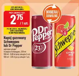 Polomarket Napój gazowany Schweppes lub Dr Pepper oferta