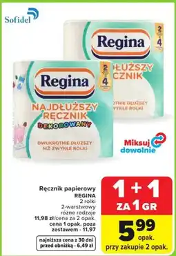 Carrefour Ręcznik papierowy Regina 2 rolki, 2-warstwowy oferta