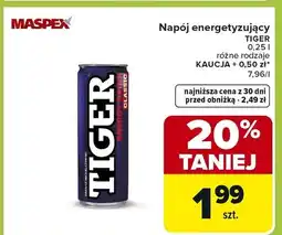 Carrefour Napój energetyzujący różne rodzaje oferta
