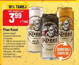 Polomarket Piwo Kozel wybrane rodzaje oferta
