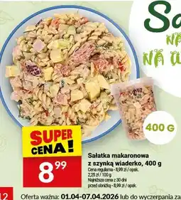 Twój Market Sałatka makaronowa z szynką wiaderko oferta