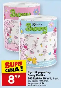 Twój Market Ręcznik papierowy Bunny Kartika 200 listków 3W A'1, 1 szt oferta