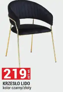 Merkury Market Krzesło Lido kolor czarny/złoty oferta