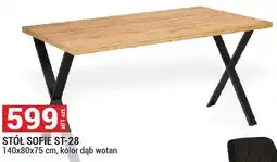 Merkury Market Stół Sofie ST-28 140x80x75 cm, kolor dąb wotan oferta