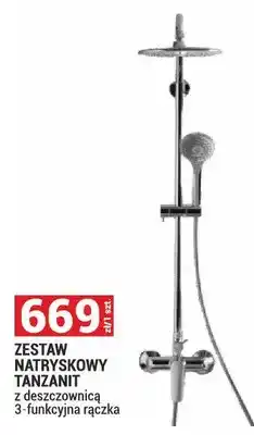 Merkury Market Zestaw natryskowy Tanzanit z deszczownicą 3-funkcyjna rączka oferta
