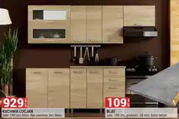 Merkury Market Blat szer. 100 cm, grubość: 28 mm, kolor beton oferta