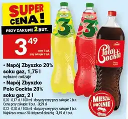 Twój Market Napój Zbyszko Polo Cockta 20% soku gaz oferta