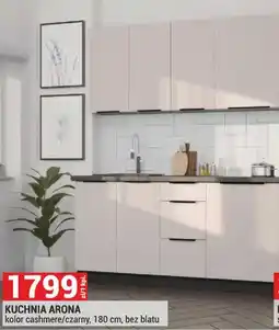 Merkury Market Kuchnia Arona kolor cashmere/czarny, 180 cm, bez blatu oferta