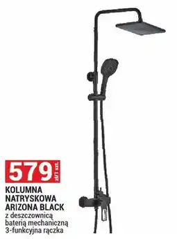 Merkury Market Kolumna natryskowa Arizona Black z deszczownicą i baterią mechaniczną 3-funkcyjna rączka oferta