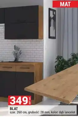 Merkury Market Blat szer. 260 cm, grubość: 28 mm, kolor: dąb lancelot oferta