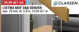 Merkury Market Listwa MDF DAB Denver wys. 78 mm, dł. 2,4 m, 14,58 zł/1 m oferta