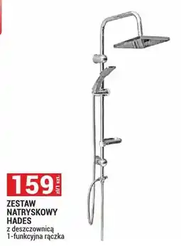 Merkury Market Zestaw natryskowy Hades z deszczownicą 1-funkcyjna rączka oferta