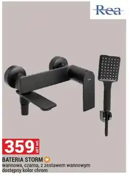 Merkury Market Bateria wannowa, czarna, z zestawem wannowym dostępny kolor chrom oferta