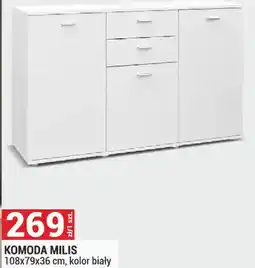 Merkury Market Komoda Milis 108x79x36 cm, kolor biały oferta