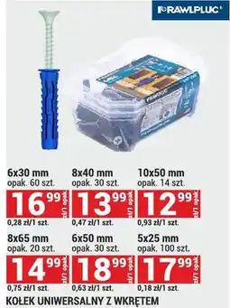 Merkury Market Kołek uniwersalny z wkrętem 5x25mm oferta