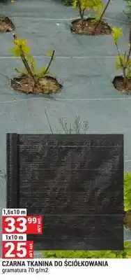 Merkury Market Czarna tkanina do ściółkowania gramatura 70g/m2 oferta