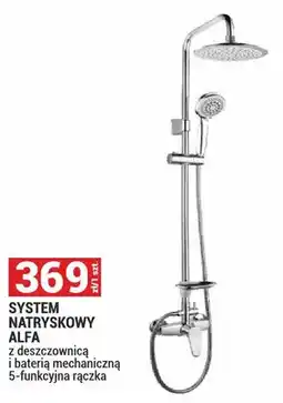 Merkury Market System natryskowy Alfa z deszczownicą i baterią mechaniczną 5-funkcyjna rączka oferta