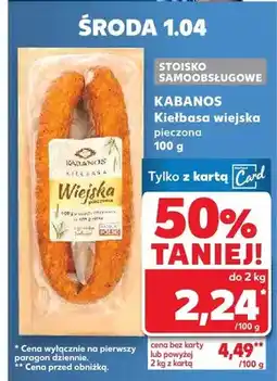 Kaufland Kiełbasa wiejska pieczona oferta