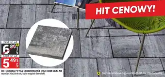 Betonowa płyta chodnikowa Przełom Skalny rozmiar 30x30x4 cm, kolor wapień dewoński