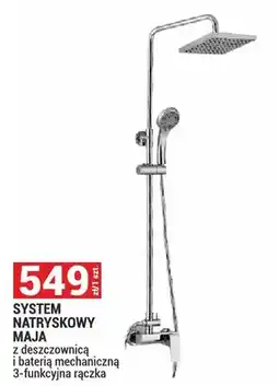 Merkury Market System natryskowy z deszczownicą i baterią mechaniczną 3-funkcyjna rączka oferta