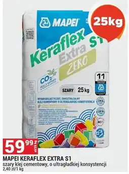 Merkury Market Szary klej cementowy, o ultragładkiej konsystencji Keraflex Extra S1 oferta