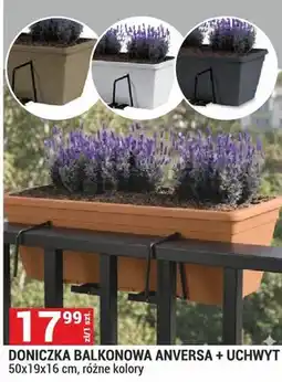 Merkury Market Doniczka balkonowa Anversa + uchwyt różne kolory oferta