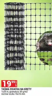 Merkury Market Taśma osiatka na krety 1x20 m, gramatura 30 g/m2, rozmiar oczka 16x16 mm oferta