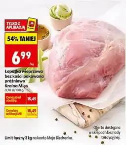 Biedronka Łopatka wieprzowa bez kości oferta