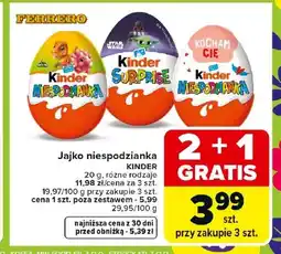 Carrefour Market niespodzianka Kinder oferta