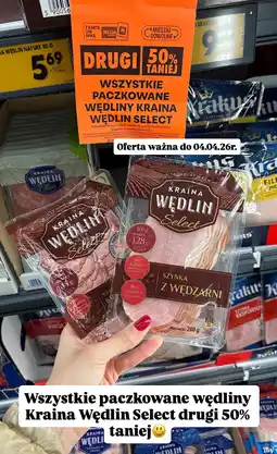 Biedronka Paczkowane wędliny Kraina Wędlin Select oferta
