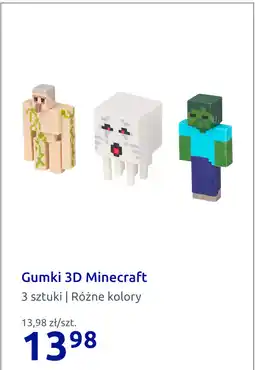 Action Gumki 3D Minecraft 3 sztuki | Różne kolory oferta