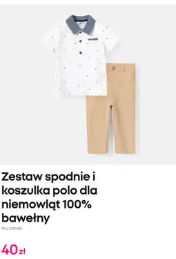 Pepco Zestaw spodnie i koszulka polo dla niemowląt 100% bawełny oferta