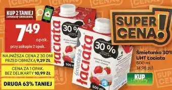 Delikatesy Centrum Śmietanka 30% UHT Łaciata oferta