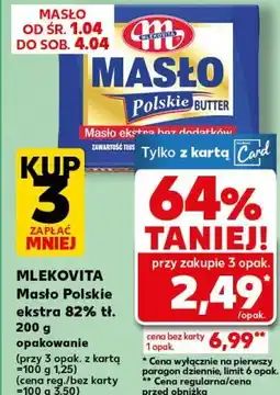 Kaufland Masło Polskie ekstra 82% tł oferta