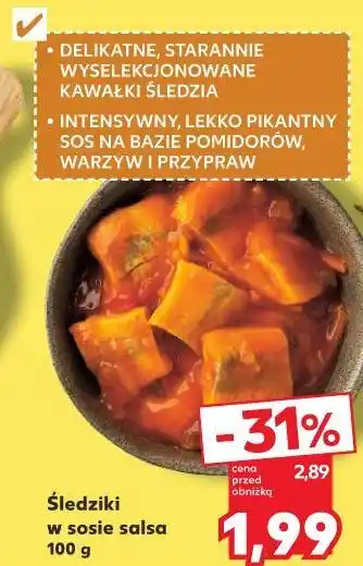 Kaufland Śledziki w sosie salsa oferta