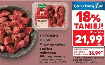 Kaufland Mięso na gulasz z udźca wołowego oferta