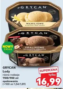 Kaufland Lody różne rodzaje 1100/900 ml opakowanie oferta