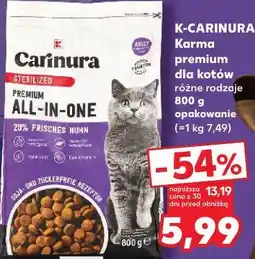 Kaufland K-CARINURA Karma premium dla kotów różne rodzaje 800 g opakowanie oferta