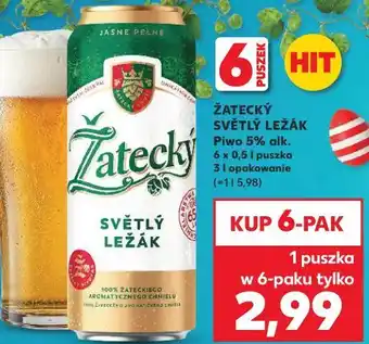 Kaufland Žatecký Světlý Ležák Piwo 5% alk oferta