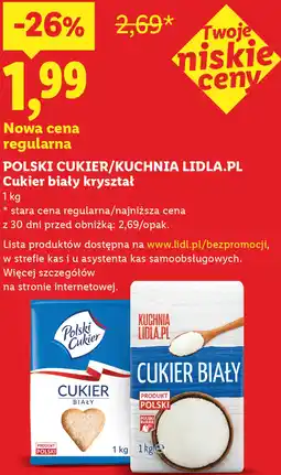 Lidl Cukier biały kryształ Polski Cukier / Kuchnia Lidla.pl oferta