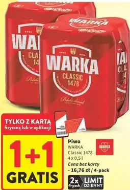 Intermarche Piwo Warka Classic 1478 oferta