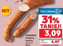 Kaufland KABANOS Kiełbasa wiejska pieczona oferta