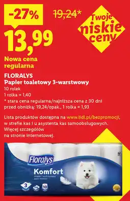 Lidl FLORALYS Papier toaletowy 3-warstwowy oferta
